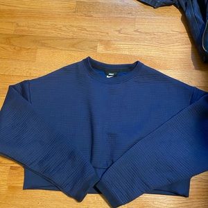 Nike Blue fleece cropped top